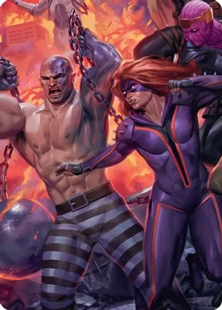 Image of Absorbing Man and Titania Art Card (AAMSH-010) - Art Series: Marvel Super Heroes