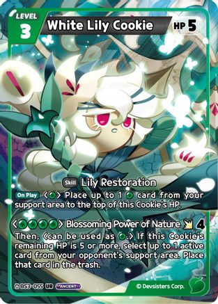 Image of White Lily Cookie (BS3-055) - Age of Heroes and Kingdoms Foil
