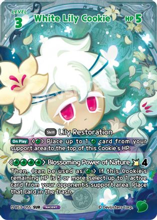 Image of White Lily Cookie (SUR) (BS3-055) - Age of Heroes and Kingdoms Foil