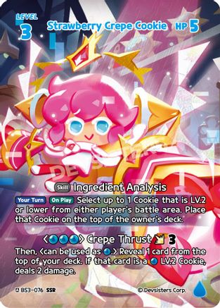 Image of Strawberry Crepe Cookie (SSR) (BS3-076) - Age of Heroes and Kingdoms Foil