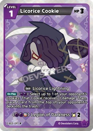 Image of Licorice Cookie (BS3-097) - Age of Heroes and Kingdoms Foil