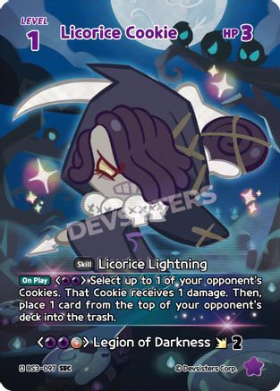 Image of Licorice Cookie (SEC) (BS3-097) - Age of Heroes and Kingdoms Foil