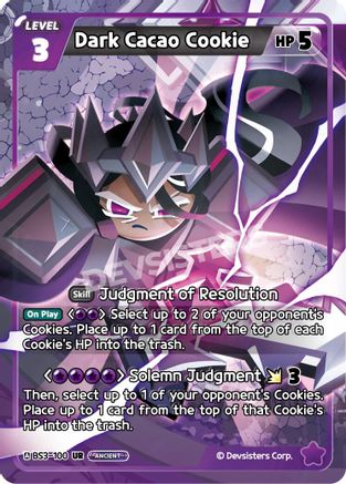Image of Dark Cacao Cookie (BS3-100) - Age of Heroes and Kingdoms Foil