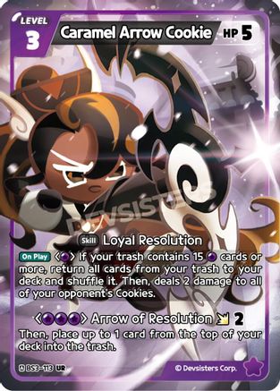 Image of Caramel Arrow Cookie (BS3-113) - Age of Heroes and Kingdoms Foil
