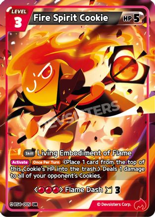 Image of Fire Spirit Cookie (BS4-005) - Age of Heroes and Kingdoms Foil