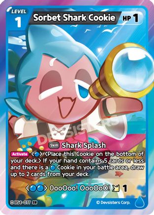 Image of Sorbet Shark Cookie (BS4-077) - Age of Heroes and Kingdoms Foil