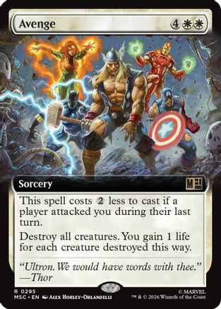 Image of Avenge (Extended Art) (MSC-295) - Commander: Marvel Super Heroes Foil