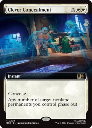 Image of Clever Concealment (Extended Art) (MSC-298) - Commander: Marvel Super Heroes Foil