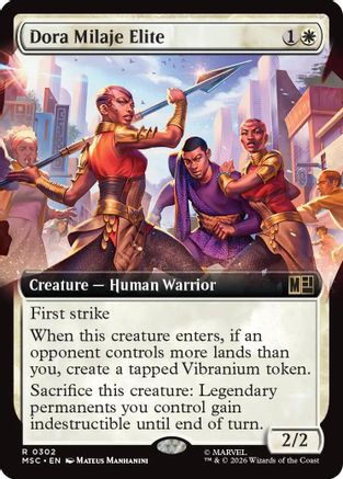 Image of Dora Milaje Elite (Extended Art) (MSC-302) - Commander: Marvel Super Heroes Foil
