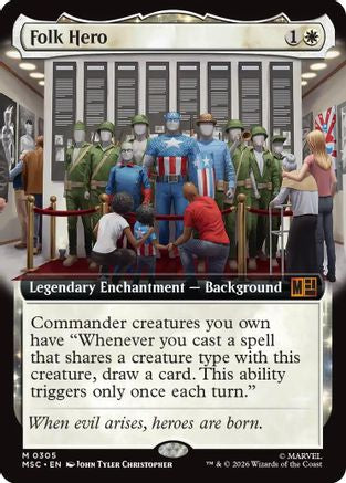 Image of Folk Hero (Extended Art) (MSC-305) - Commander: Marvel Super Heroes