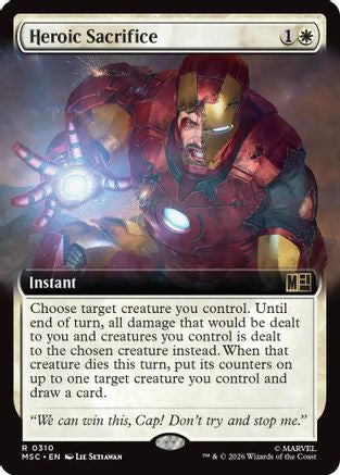 Image of Heroic Sacrifice (Extended Art) (MSC-310) - Commander: Marvel Super Heroes Foil