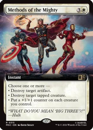 Image of Methods of the Mighty (Extended Art) (MSC-315) - Commander: Marvel Super Heroes Foil