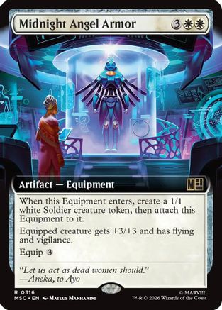 Image of Midnight Angel Armor (Extended Art) (MSC-316) - Commander: Marvel Super Heroes
