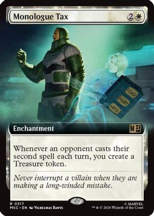 Image of Monologue Tax (Extended Art) (MSC-317) - Commander: Marvel Super Heroes