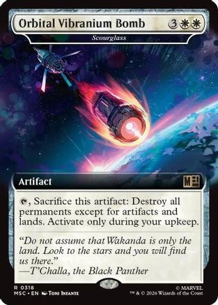 Image of Orbital Vibranium Bomb - Scourglass (Extended Art) (MSC-318) - Commander: Marvel Super Heroes Foil