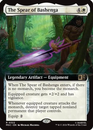 Image of The Spear of Bashenga (Extended Art) (MSC-322) - Commander: Marvel Super Heroes