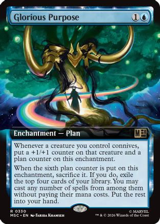 Image of Glorious Purpose (Extended Art) (MSC-330) - Commander: Marvel Super Heroes Foil
