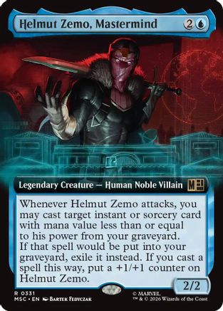 Image of Helmut Zemo, Mastermind (Extended Art) (MSC-331) - Commander: Marvel Super Heroes