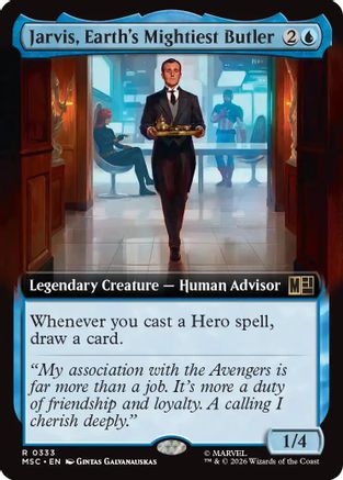 Image of Jarvis, Earth's Mightiest Butler (Extended Art) (MSC-333) - Commander: Marvel Super Heroes Foil