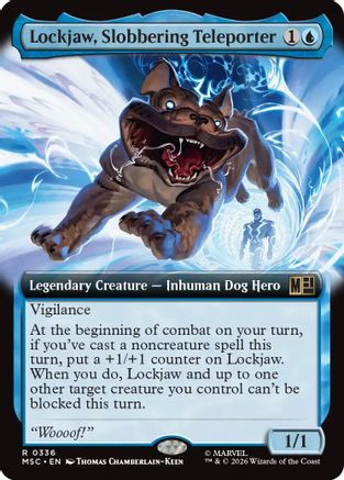 Image of Lockjaw, Slobbering Teleporter (Extended Art) (MSC-336) - Commander: Marvel Super Heroes Foil