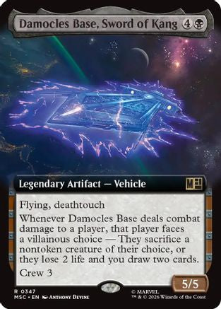 Image of Damocles Base, Sword of Kang (Extended Art) (MSC-347) - Commander: Marvel Super Heroes