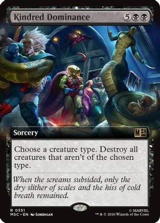 Image of Kindred Dominance (Extended Art) (MSC-351) - Commander: Marvel Super Heroes Foil