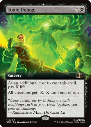 Image of Toxic Deluge (Borderless) (MSC-354) - Commander: Marvel Super Heroes Foil