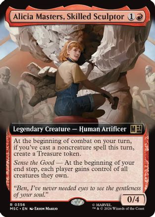 Image of Alicia Masters, Skilled Sculptor (Extended Art) (MSC-356) - Commander: Marvel Super Heroes Foil