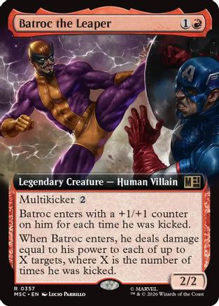 Image of Batroc the Leaper (Extended Art) (MSC-357) - Commander: Marvel Super Heroes Foil