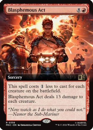 Image of Blasphemous Act (Extended Art) (MSC-358) - Commander: Marvel Super Heroes Foil