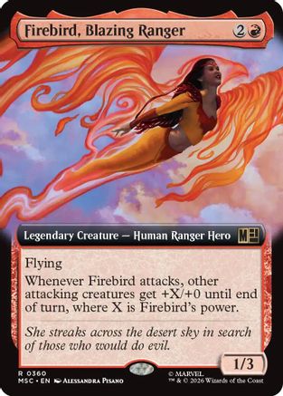 Image of Firebird, Blazing Ranger (Extended Art) (MSC-360) - Commander: Marvel Super Heroes