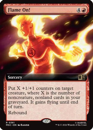Image of Flame On! (Extended Art) (MSC-361) - Commander: Marvel Super Heroes