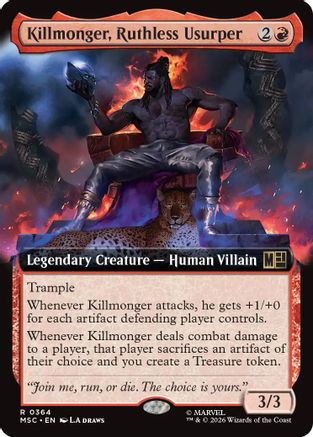 Image of Killmonger, Ruthless Usurper (Extended Art) (MSC-364) - Commander: Marvel Super Heroes