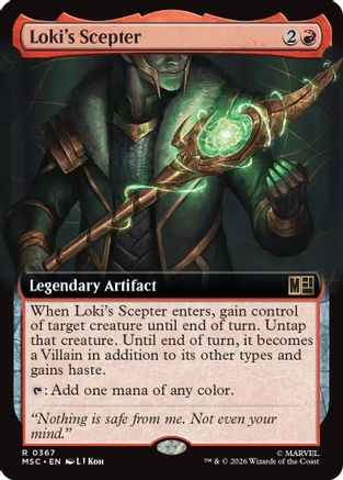 Image of Loki's Scepter (Extended Art) (MSC-367) - Commander: Marvel Super Heroes