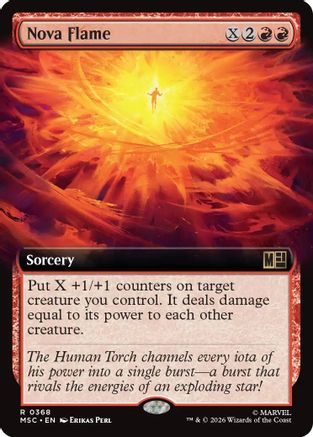 Image of Nova Flame (Extended Art) (MSC-368) - Commander: Marvel Super Heroes Foil
