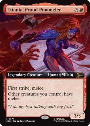 Image of Titania, Proud Pummeler (Extended Art) (MSC-374) - Commander: Marvel Super Heroes