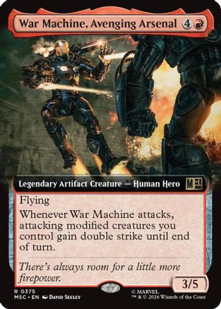 Image of War Machine, Avenging Arsenal (Extended Art) (MSC-375) - Commander: Marvel Super Heroes Foil