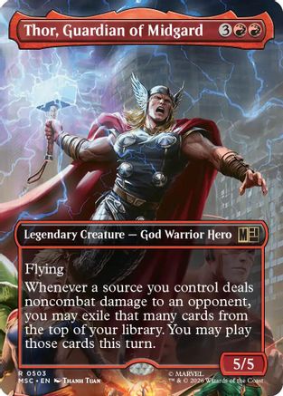 Image of Thor, Guardian of Midgard (Borderless) (MSC-503) - Commander: Marvel Super Heroes