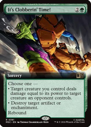 Image of It's Clobberin' Time! (Extended Art) (MSC-381) - Commander: Marvel Super Heroes