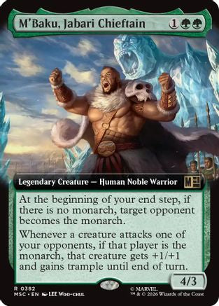 Image of M'Baku, Jabari Chieftain (Extended Art) (MSC-382) - Commander: Marvel Super Heroes Foil