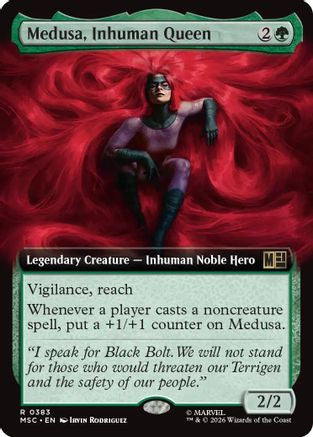 Image of Medusa, Inhuman Queen (Extended Art) (MSC-383) - Commander: Marvel Super Heroes Foil