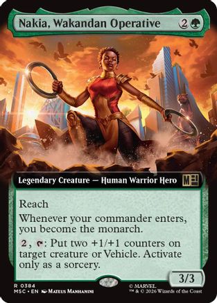 Image of Nakia, Wakandan Operative (Extended Art) (MSC-384) - Commander: Marvel Super Heroes Foil