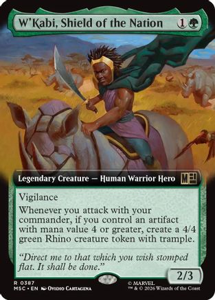 Image of W'Kabi, Shield of the Nation (Extended Art) (MSC-387) - Commander: Marvel Super Heroes Foil