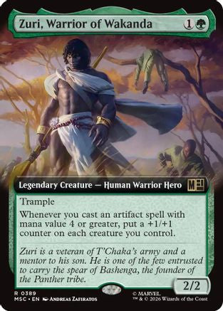 Image of Zuri, Warrior of Wakanda (Extended Art) (MSC-389) - Commander: Marvel Super Heroes Foil