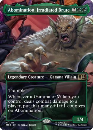Image of Abomination, Irradiated Brute (Borderless) (MSC-511) - Commander: Marvel Super Heroes