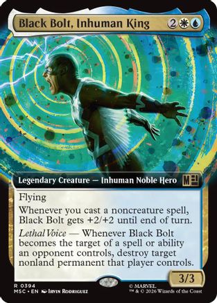 Image of Black Bolt, Inhuman King (Extended Art) (MSC-394) - Commander: Marvel Super Heroes