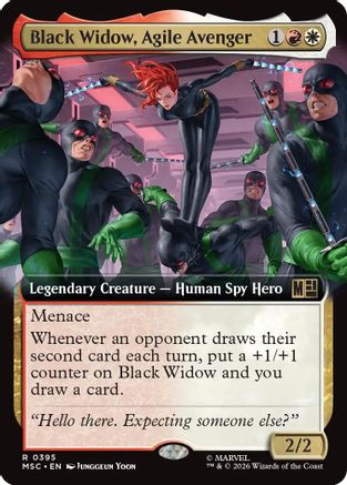 Image of Black Widow, Agile Avenger (Extended Art) (MSC-395) - Commander: Marvel Super Heroes Foil