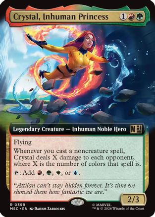 Image of Crystal, Inhuman Princess (Extended Art) (MSC-398) - Commander: Marvel Super Heroes