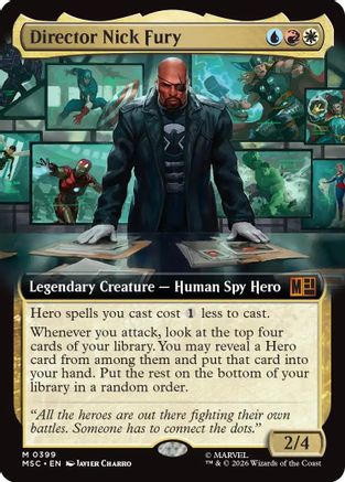 Image of Director Nick Fury (Extended Art) (MSC-399) - Commander: Marvel Super Heroes Foil