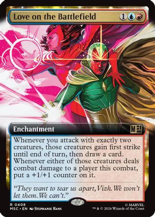 Image of Love on the Battlefield (Extended Art) (MSC-408) - Commander: Marvel Super Heroes Foil